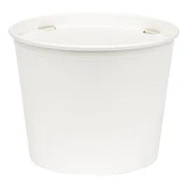 Lid Flat SBS Paperboard White Round For 130 OZ Bucket & Tub 200/Case