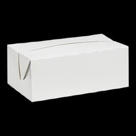 Snack Take-Out Box 7X4.25X2.75 IN SBS Paperboard White Fast Top Automatic Bottom 500/Case