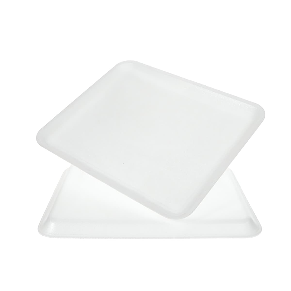 12S Meat Tray 9X11X0.5 IN 1 Compartment Polystyrene Foam White Rectangle 250/Case