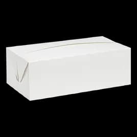 Dinner Take-Out Box 9X5X3 IN SBS Paperboard White Fast Top Automatic Bottom 400/Case