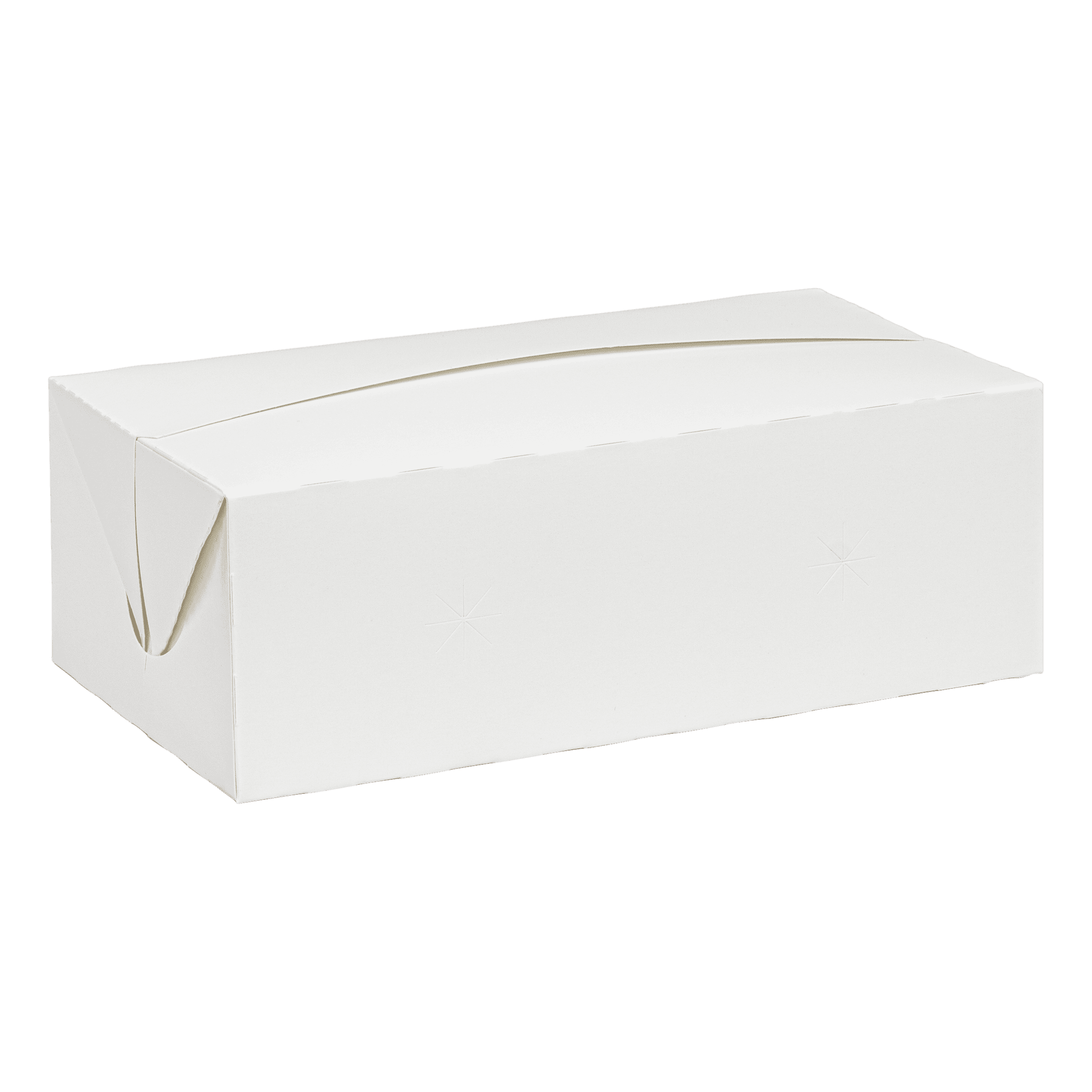 Dinner Take-Out Box 9X5X3 IN SBS Paperboard White Fast Top Automatic Bottom 400/Case