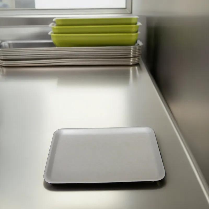 20S Meat Tray 8.7X6.6X0.8 IN Foam White 500/Case