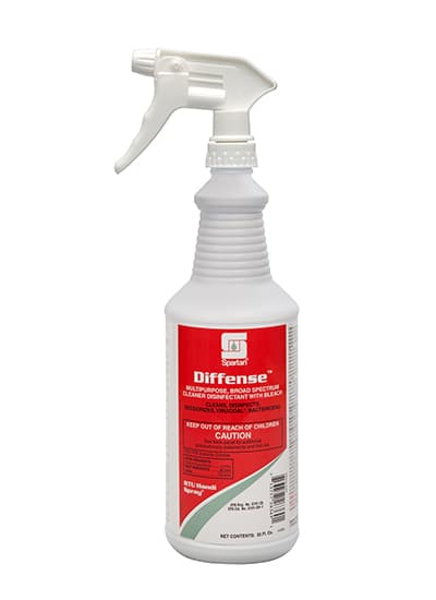 Diffense® Clean Floral One-Step Disinfectant 1 QT Multi Surface Alkaline RTU Sporicidal 12/Case