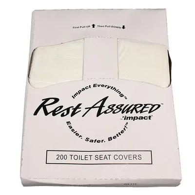 Rest Assured Toilet Seat Cover White 1/4 Fold 5000/Case