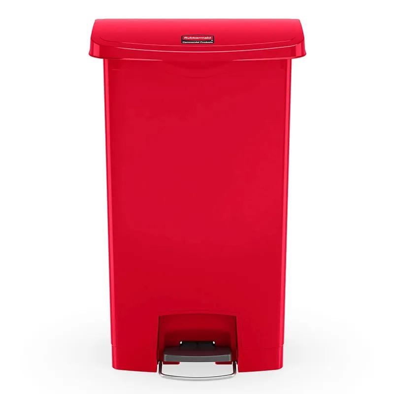 Slim Jim® 1-Stream Trash Can 21.15X14.01X32.73 IN 18 GAL 72 QT Red Resin Slim Step-On 1/Each