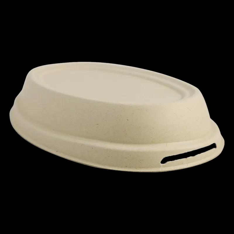 Lid Large (LG) Fiber Natural Oval For 32 OZ Burrito Bowl 300/Case