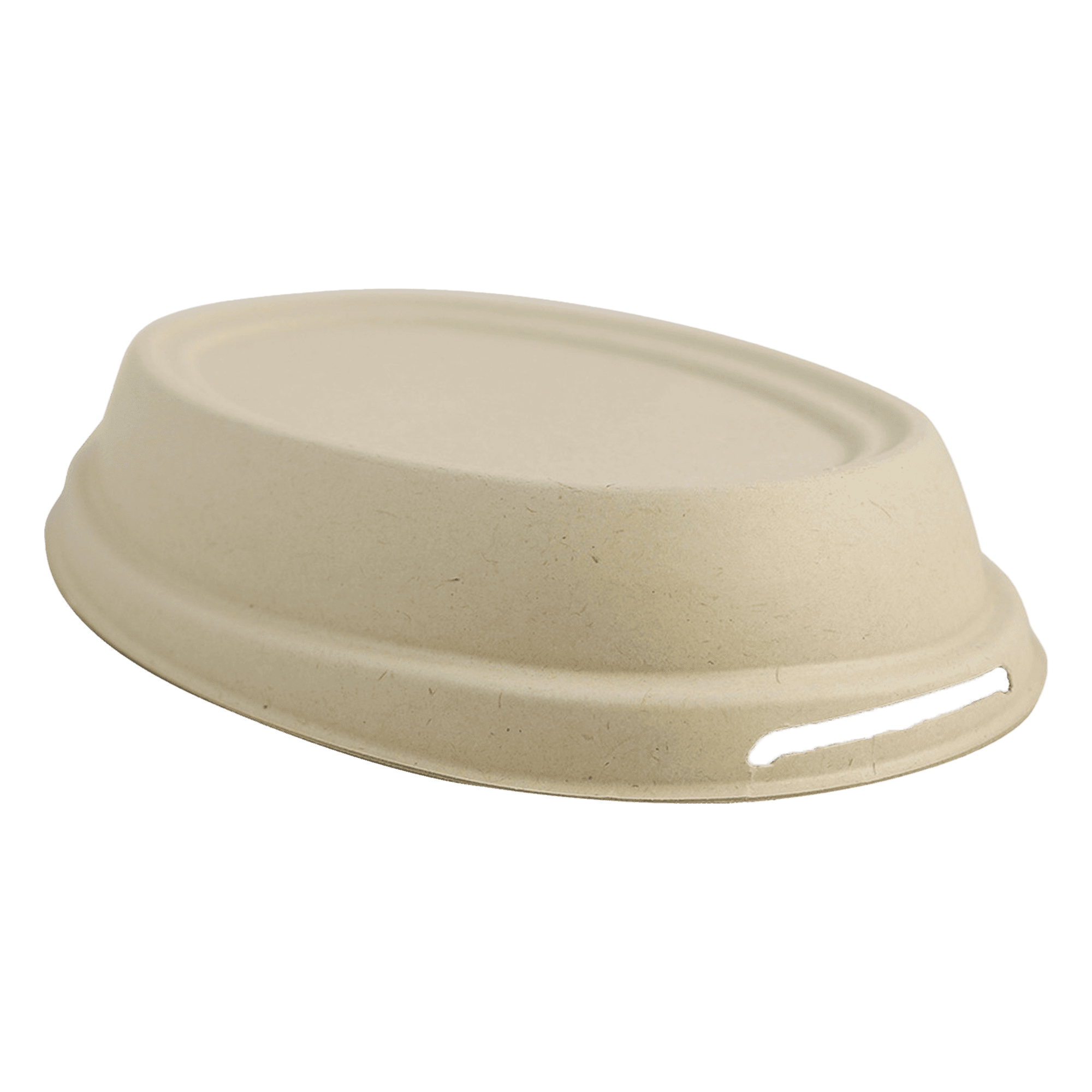 Lid Large (LG) Fiber Natural Oval For 32 OZ Burrito Bowl 300/Case