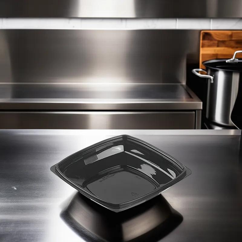 Polar Pak® Bowl 24 OZ Plastic Black Square 300/Case