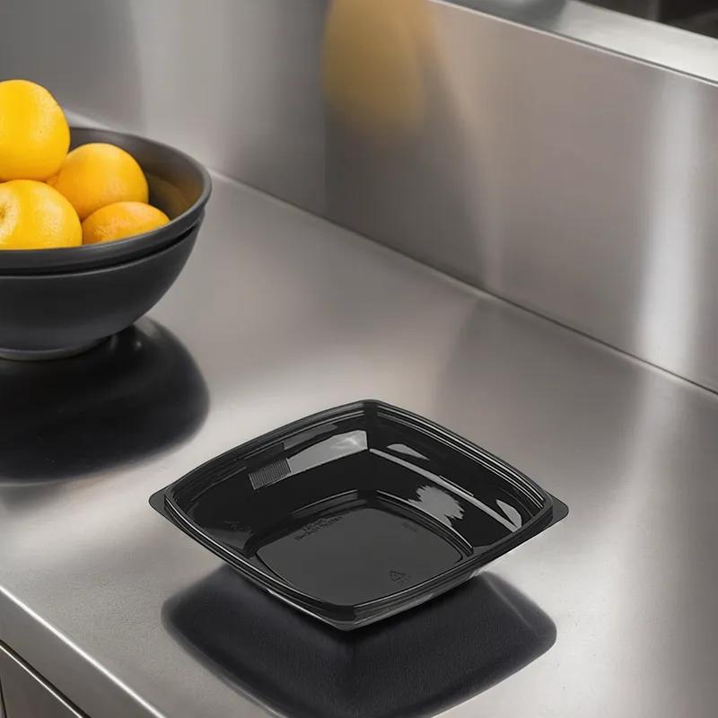 Polar Pak® Bowl 24 OZ Plastic Black Square 300/Case