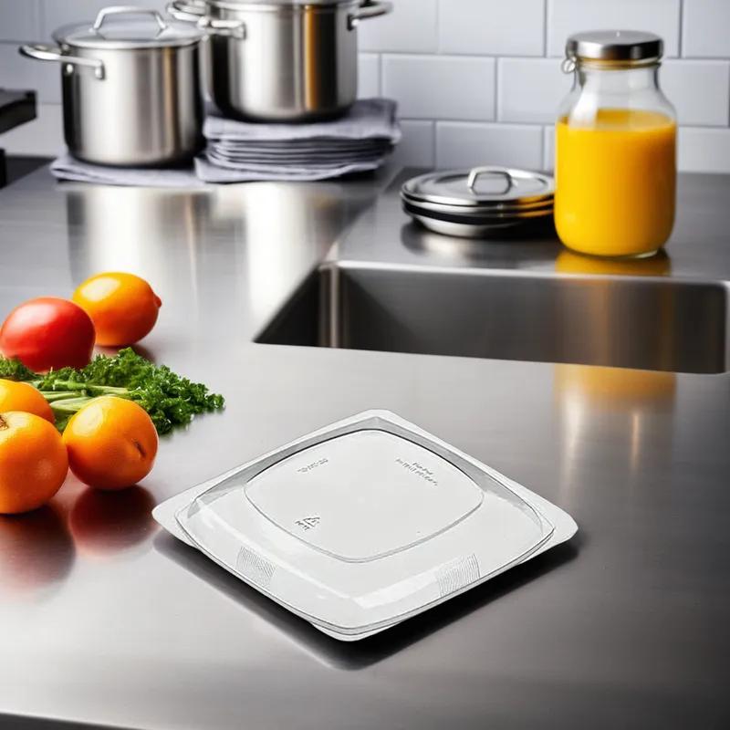 Polar Pak® Lid Clear Square For 24-48 OZ Bowl Dome 300/Case