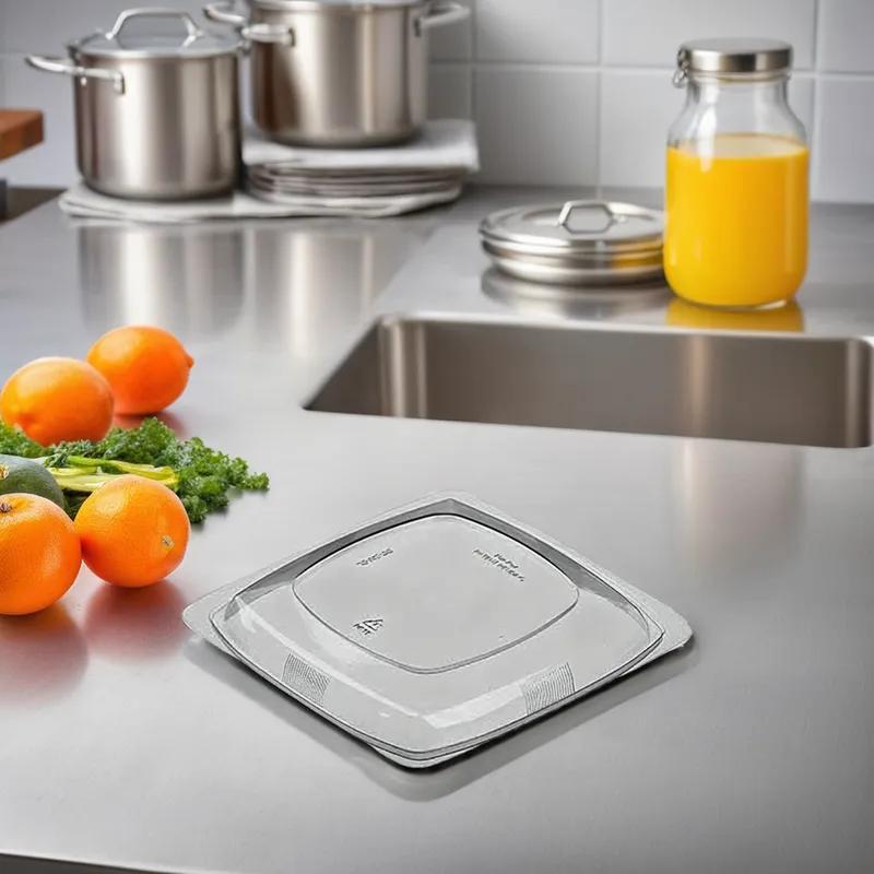 Polar Pak® Lid Clear Square For 24-48 OZ Bowl Dome 300/Case