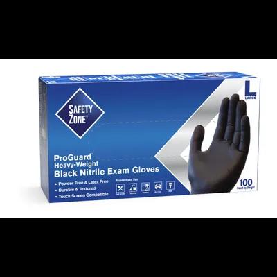 Gloves Large (LG) Black 5MIL Nitrile Powder-Free 1000/Case
