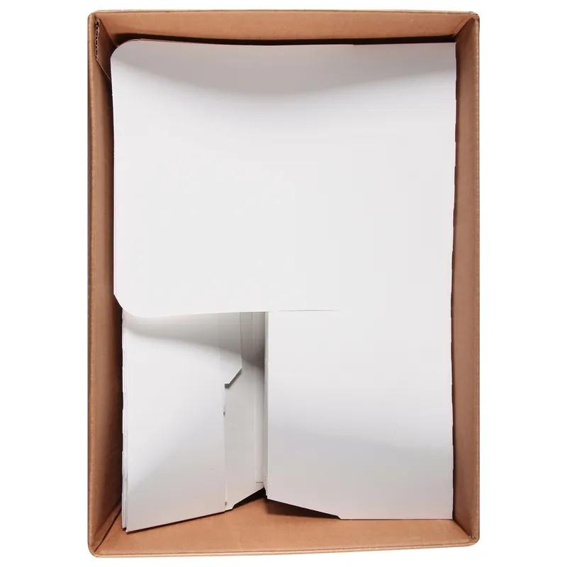 Take-Out Box Hinged With Flat Lid 9.5X7.5X3.63 IN Paperboard White Rectangle 100/Case