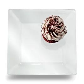 Dessert Plate 6.5X6.5 IN Plastic Clear Square 12 Count/Pack 10 Packs/Case 120 Count/Case