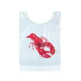 Adult Lobster Bib Plastic 500 Count/Pack 5 Packs/Case 2500 Count/Case
