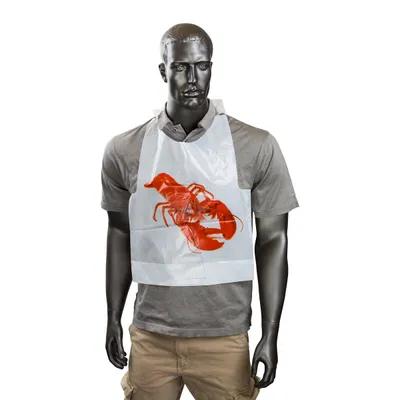 Adult Lobster Bib Plastic 500 Count/Pack 5 Packs/Case 2500 Count/Case