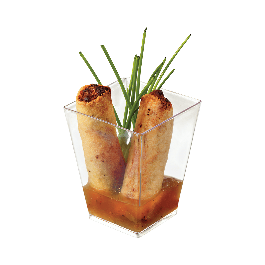 Small Wonders Dessert Container Base 2.3X2.3X3 IN Plastic Clear Square 200/Case