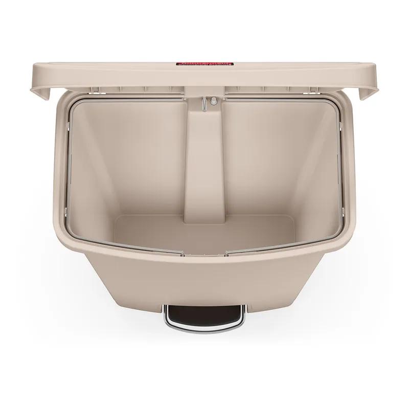 Slim Jim® Trash Can 8 GAL Gray Resin Step-On Front Step 1/Each