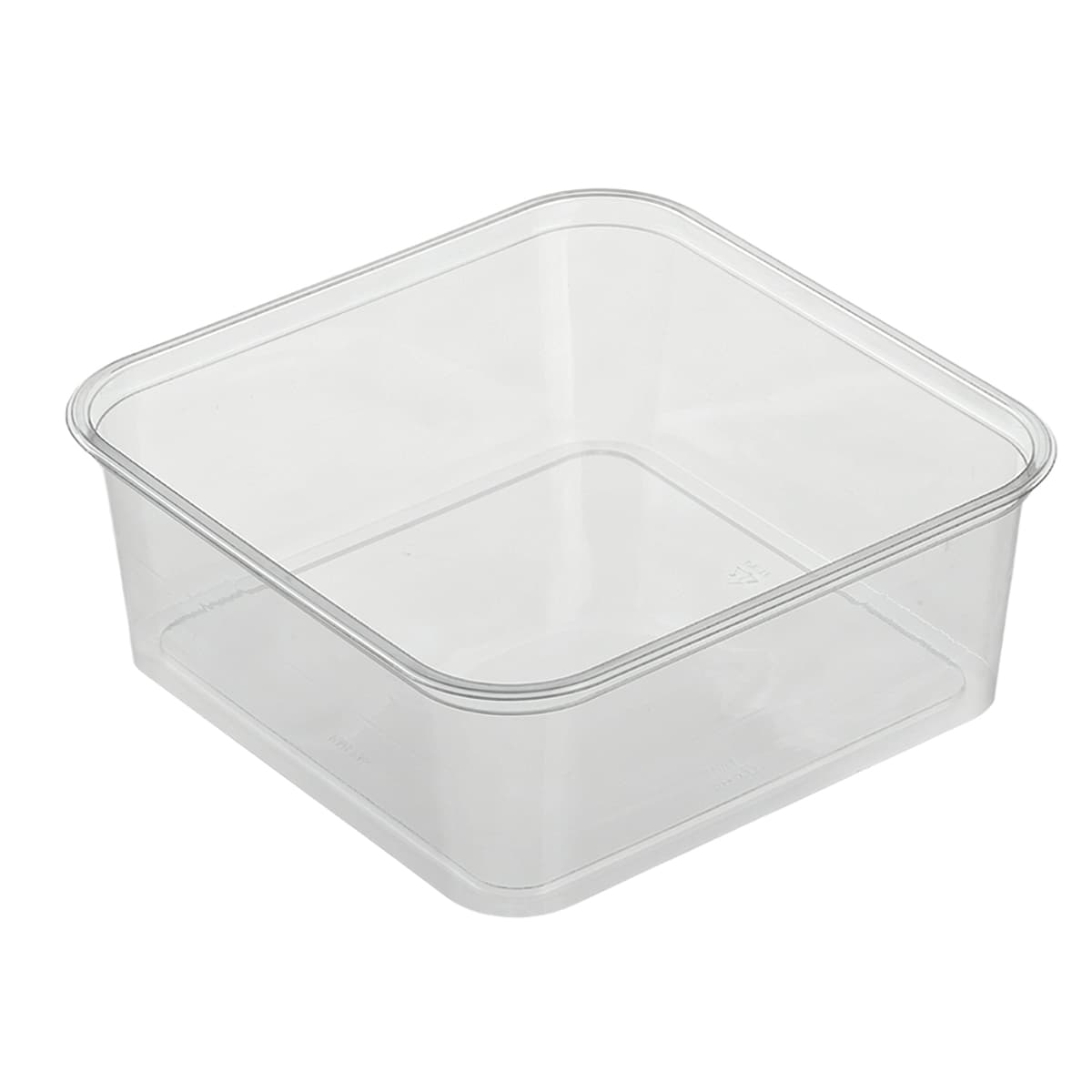 Polar Pak® Bucket & Tub Base 110 OZ PET Clear Square 200/Case