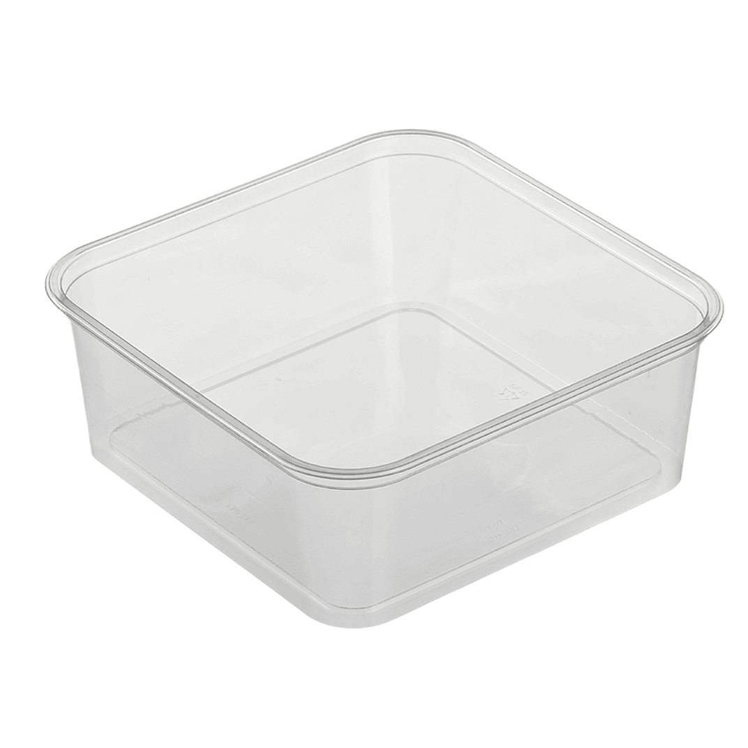 Polar Pak® Bucket & Tub Base 110 OZ PET Clear Square 200/Case