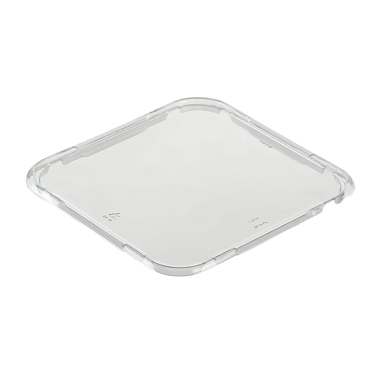 Polar Pak® Lid Flat 9.15X9.15 IN PET Clear Square For Container 292/Case