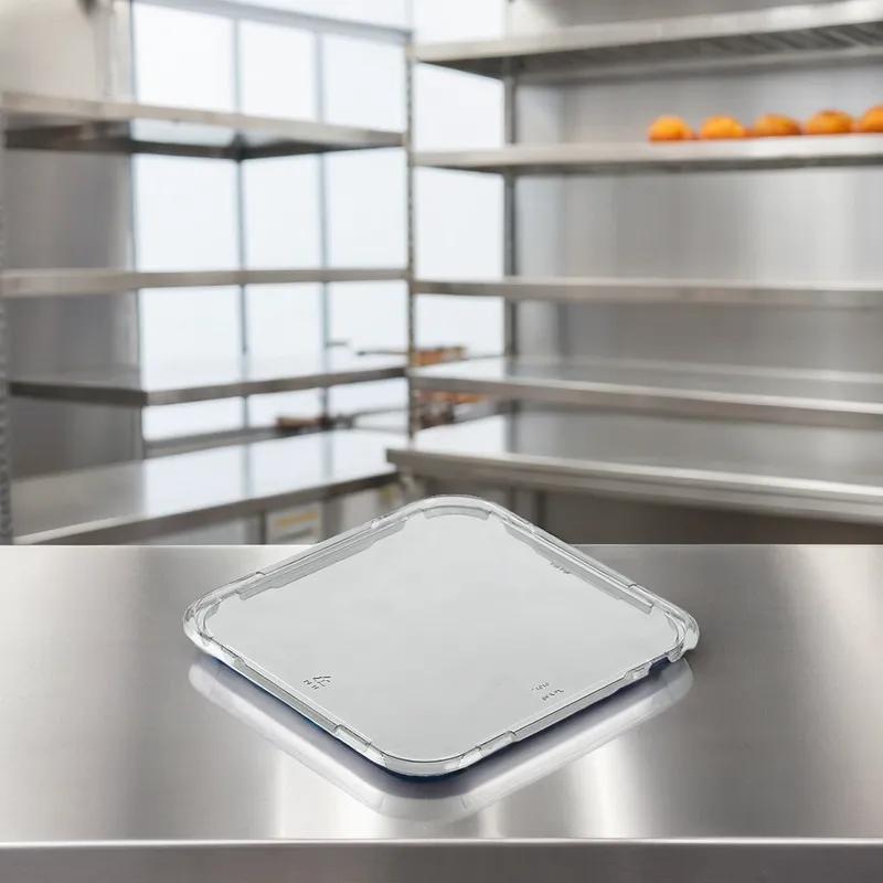 Polar Pak® Lid Flat 9.15X9.15 IN PET Clear Square For Container 292/Case