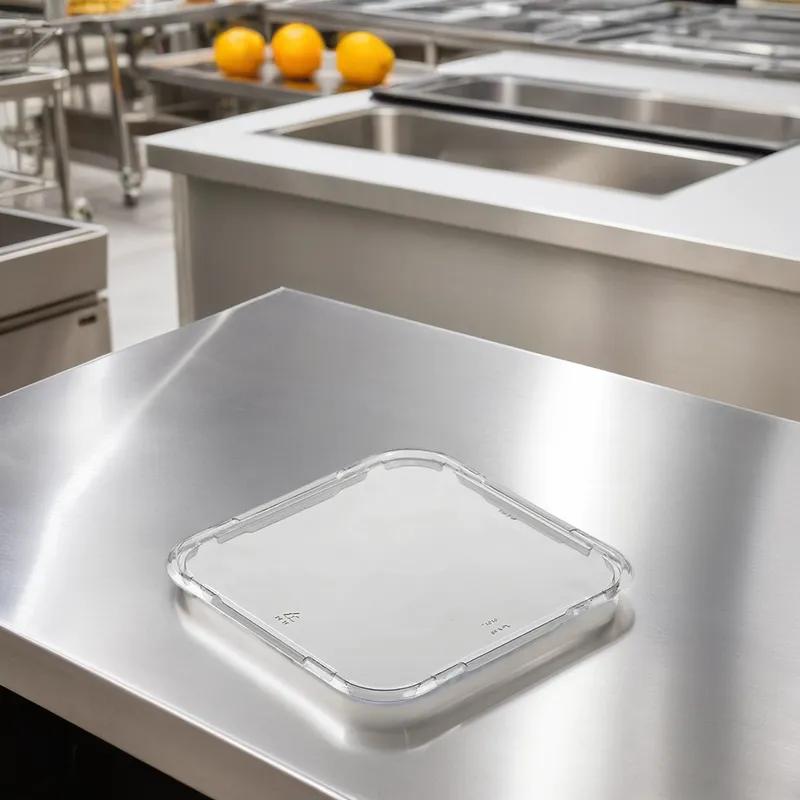 Polar Pak® Lid Flat 9.15X9.15 IN PET Clear Square For Container 292/Case