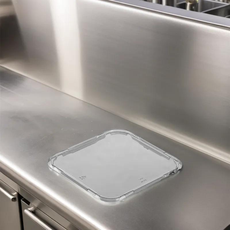 Polar Pak® Lid Flat 9.15X9.15 IN PET Clear Square For Container 292/Case