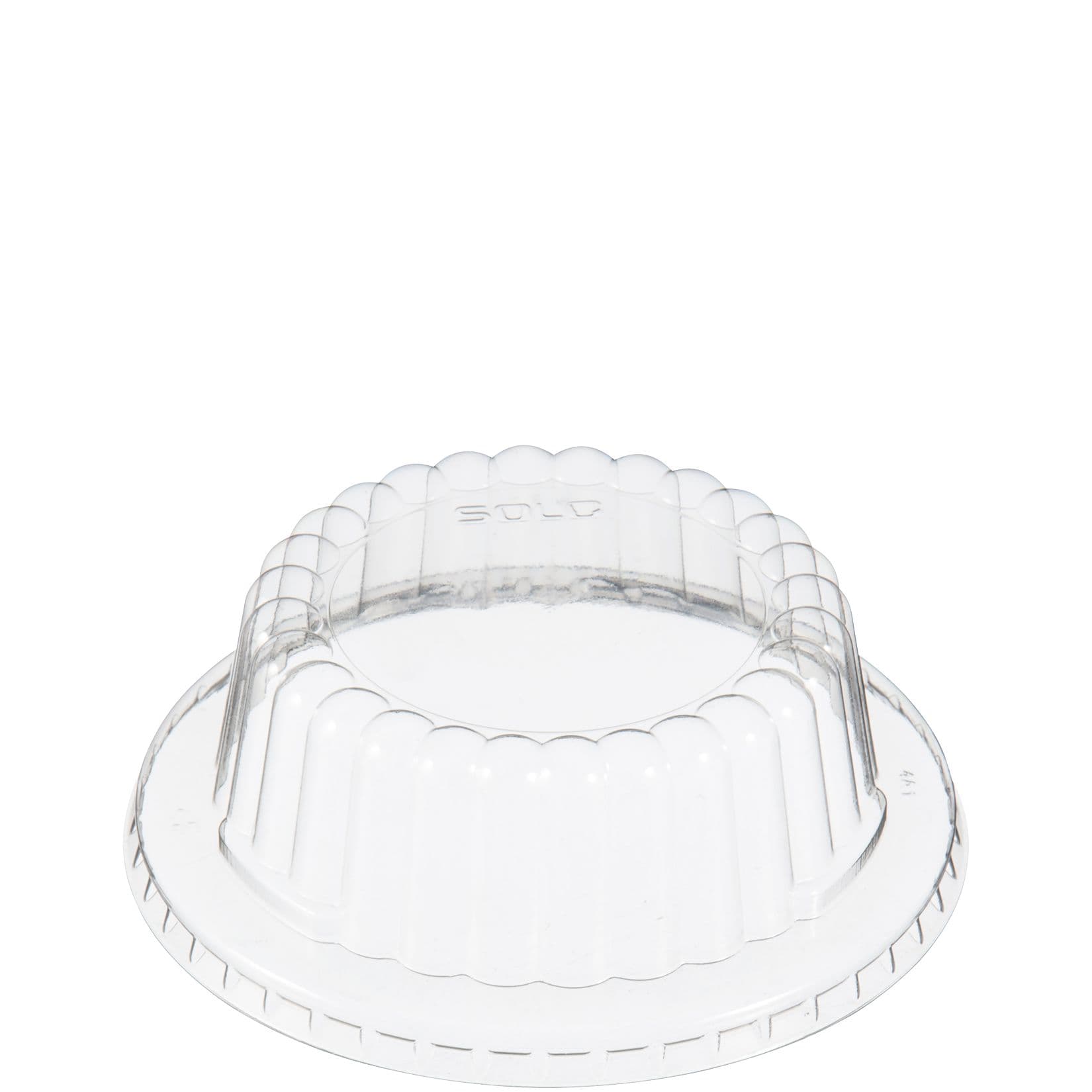 Solo® Lid Dome 4.337X1.5 IN PET Clear For 12 OZ Cold Container No Hole Freezer Safe 100 Count/Bag 10 Bags/Case