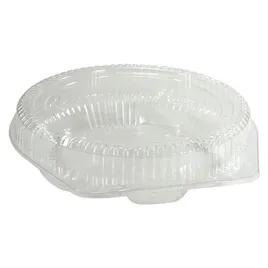 Pie Hinged Container With Dome Lid 10 IN OPS Clear Round Shallow 100/Case