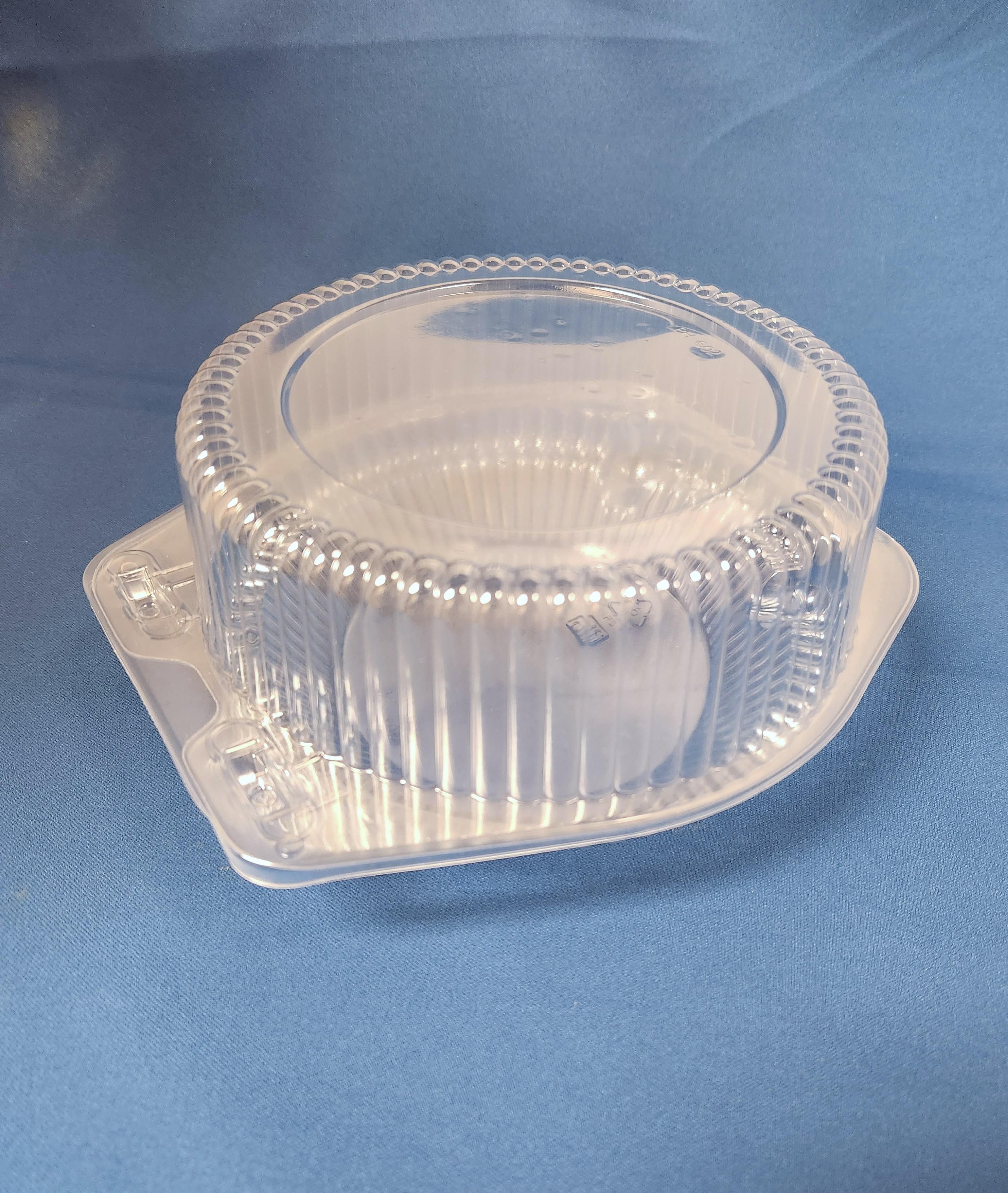 Pie Hinged Container With High Dome Lid 6 IN OPS Clear Round 350/Case