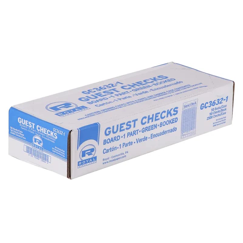 Guest Check Board Green 14 Line 2500/Case