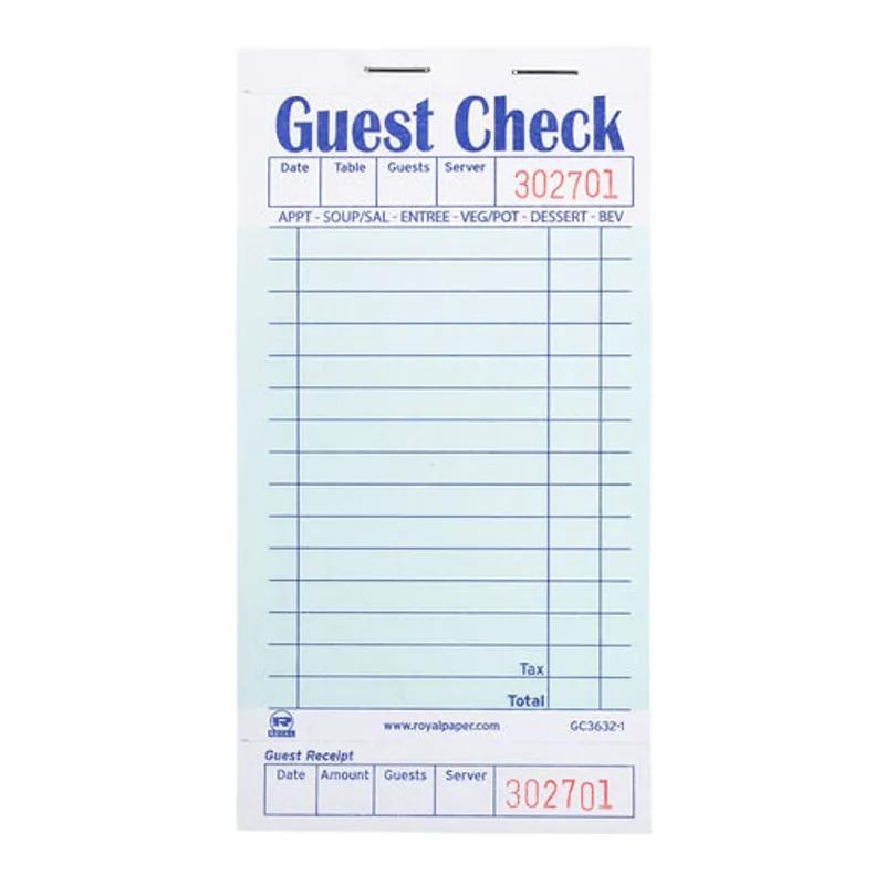 Guest Check Board Green 14 Line 2500/Case