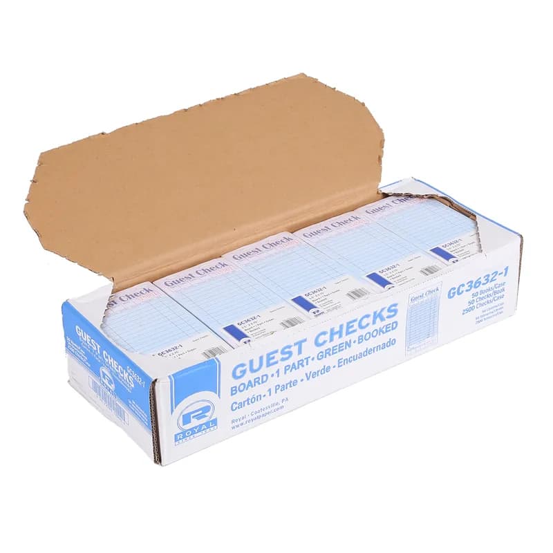 Guest Check Board Green 14 Line 2500/Case