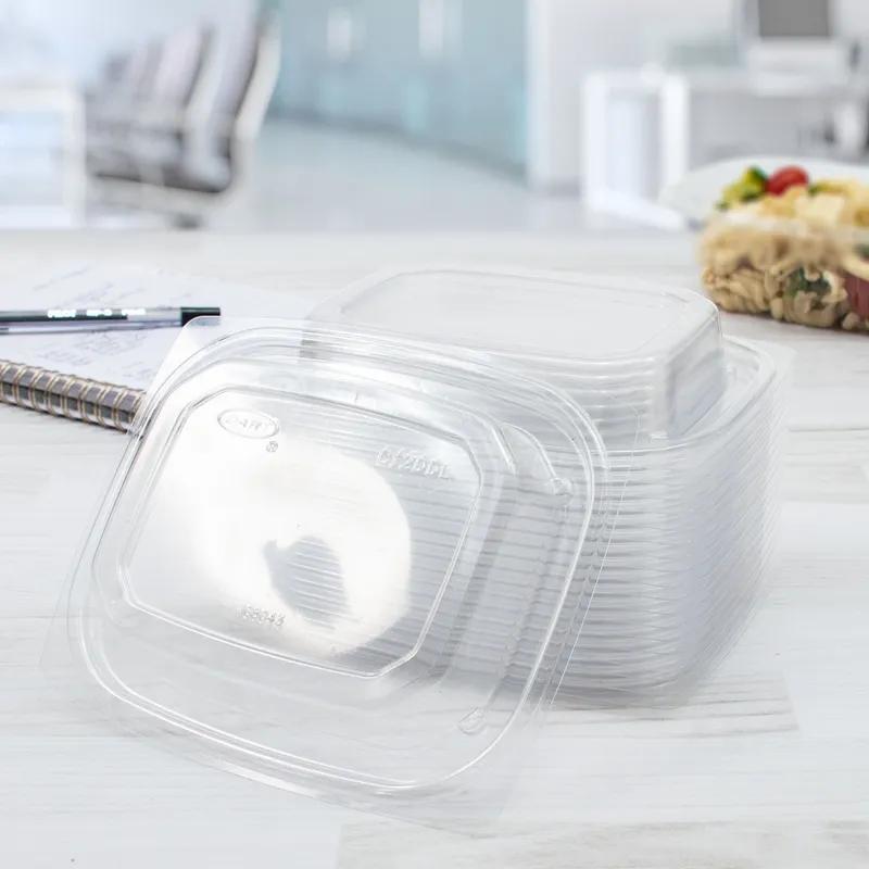Dart® ClearPac® Deli Container Base & Lid Combo With Dome Lid 12 OZ OPS Clear Rectangle 1000/Case