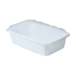 Loaf Hinged Container With Dome Lid 38 OZ 8.2X5.5X2.15 IN Plastic White Clear Rectangle 150/Case