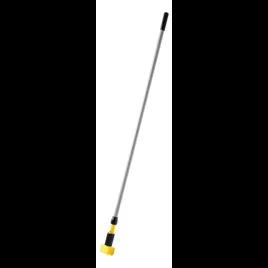 Mop Handle 60 IN Gray Yellow Aluminum Vinyl Coated Metal Gripper Vinyl Coated 1/Each
