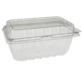 Berry Basket Hinged With Dome Lid 16 OZ PET Clear Rectangle 360/Case