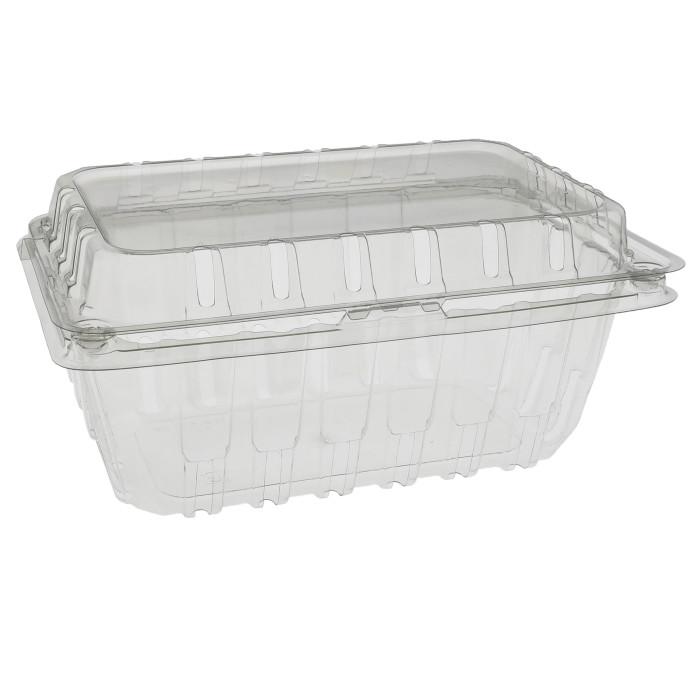 Berry Basket Hinged With Dome Lid 16 OZ PET Clear Rectangle 360/Case