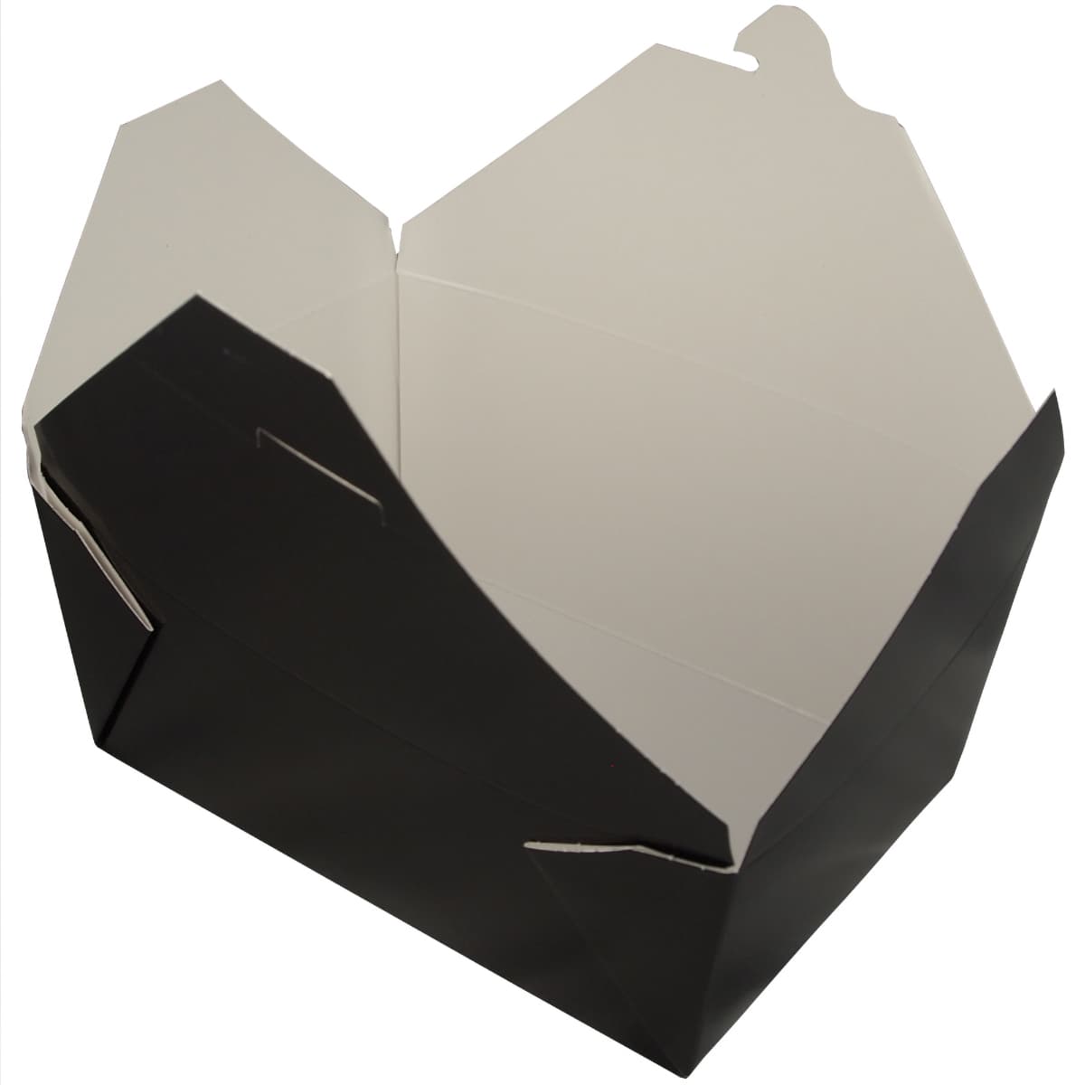 Bio-Pak® #4 Take-Out Box Fold-Top 8.75X6.5X3.5 IN Paper Black Rectangle 160/Case