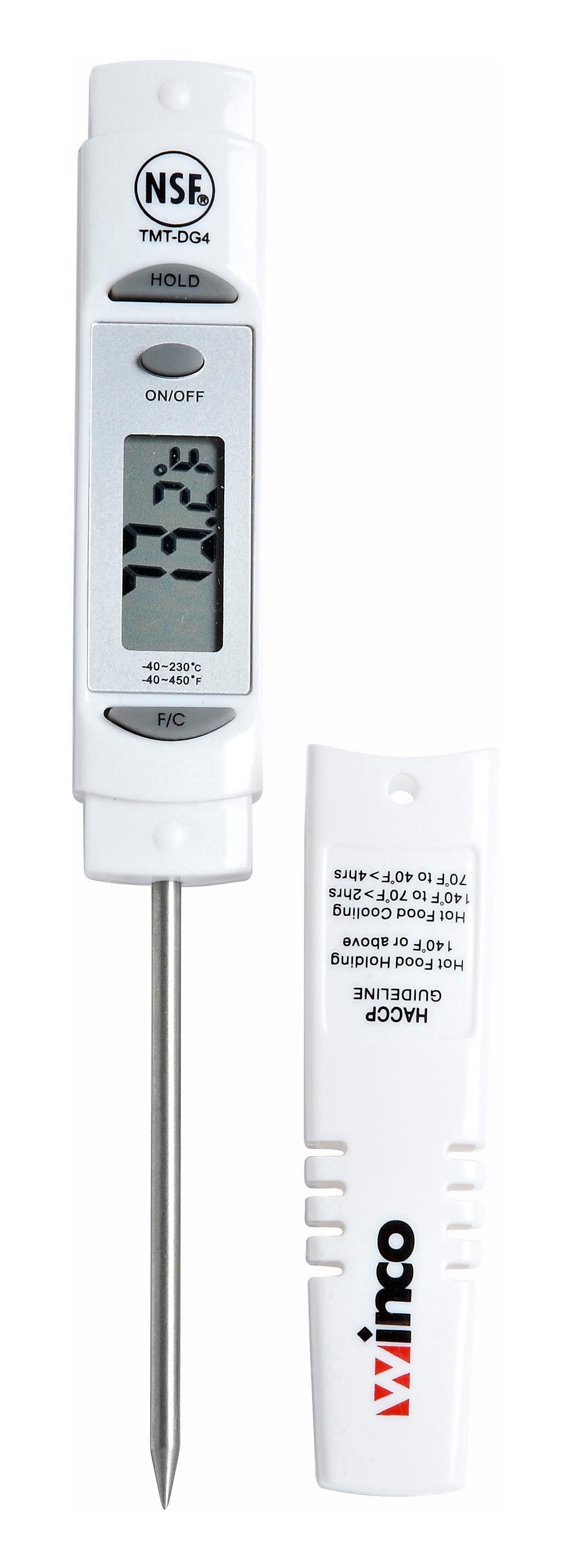 Thermometer 8.75X1X0.5 IN ABS White Digital 1-1/4” LCD display 3.13IN Probe 1/Each