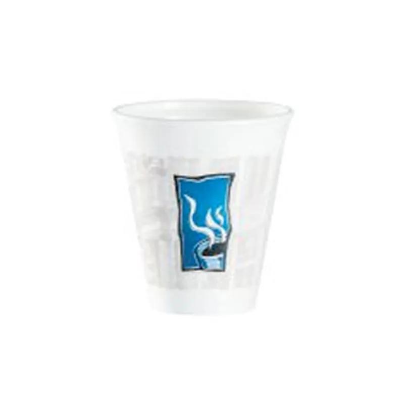 Dart® ThermoGlaze® Cup Insulated 12 OZ Polystyrene Foam Blue Uptown 1000/Case