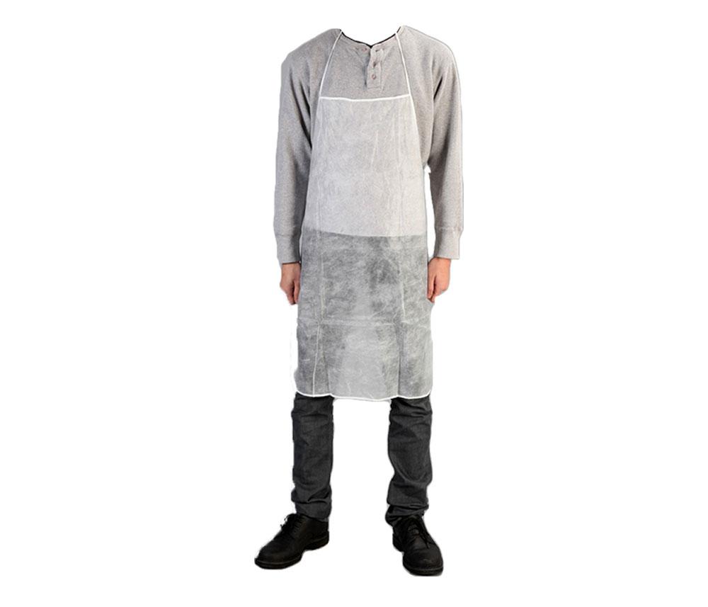 Apron 28X36 IN White PP Disposable 100/Case