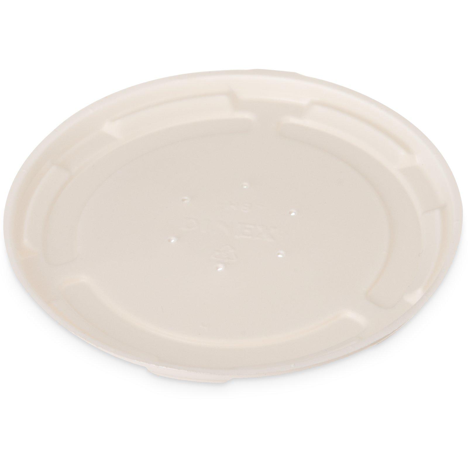 Dinex® Lid Flat 2.06X0.25 IN 1 Compartment PS White Round For Soup Bowl Unhinged 1000/Case