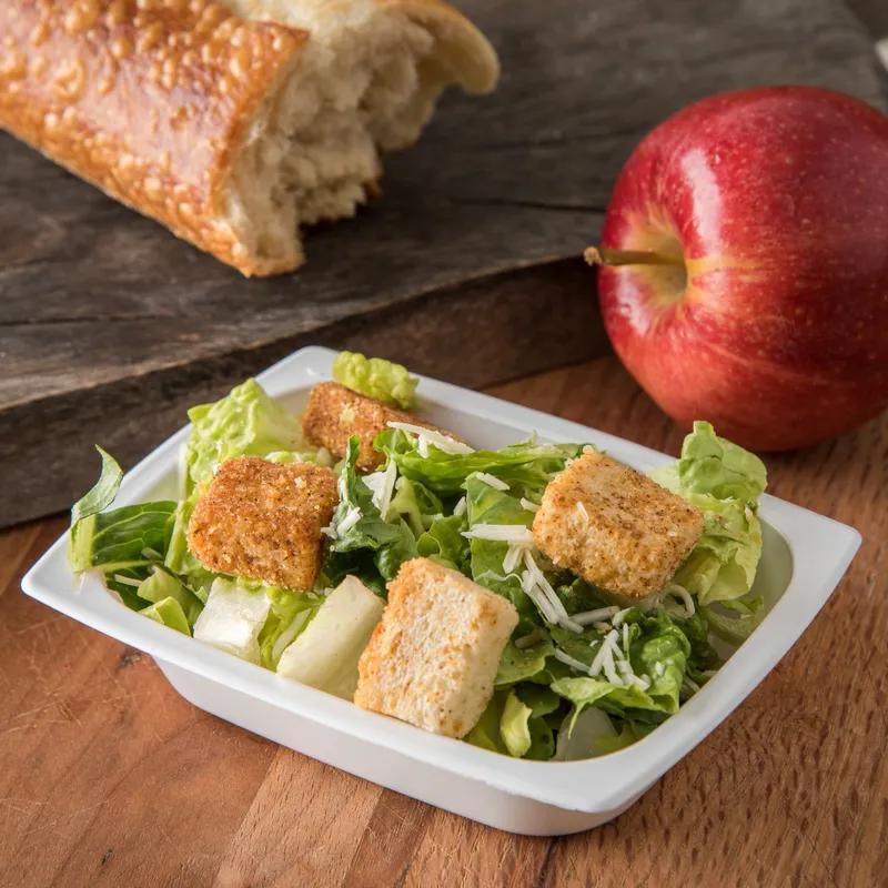 Dinex® Side Dish Take-Out Container Base 5.25X4X1 IN Plastic White Rectangle 1/Case