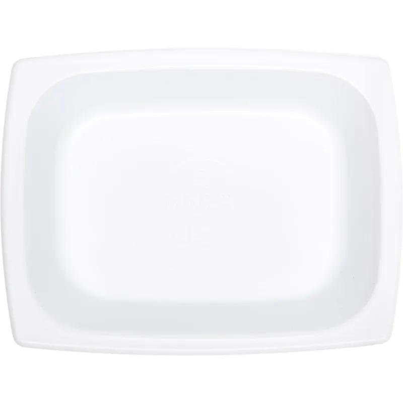 Dinex® Side Dish Take-Out Container Base 5.25X4X1 IN Plastic White Rectangle 1/Case