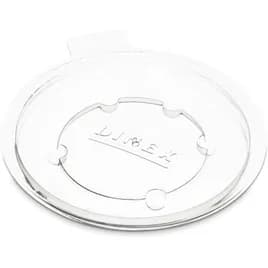 Dinex® Lid Flat PS Translucent For 8-10-9.5-20 OZ Cup No Hole 2000/Case