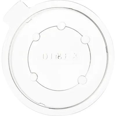 Dinex® Lid Flat PS Translucent For 8-10-9.5-20 OZ Cup No Hole 2000/Case
