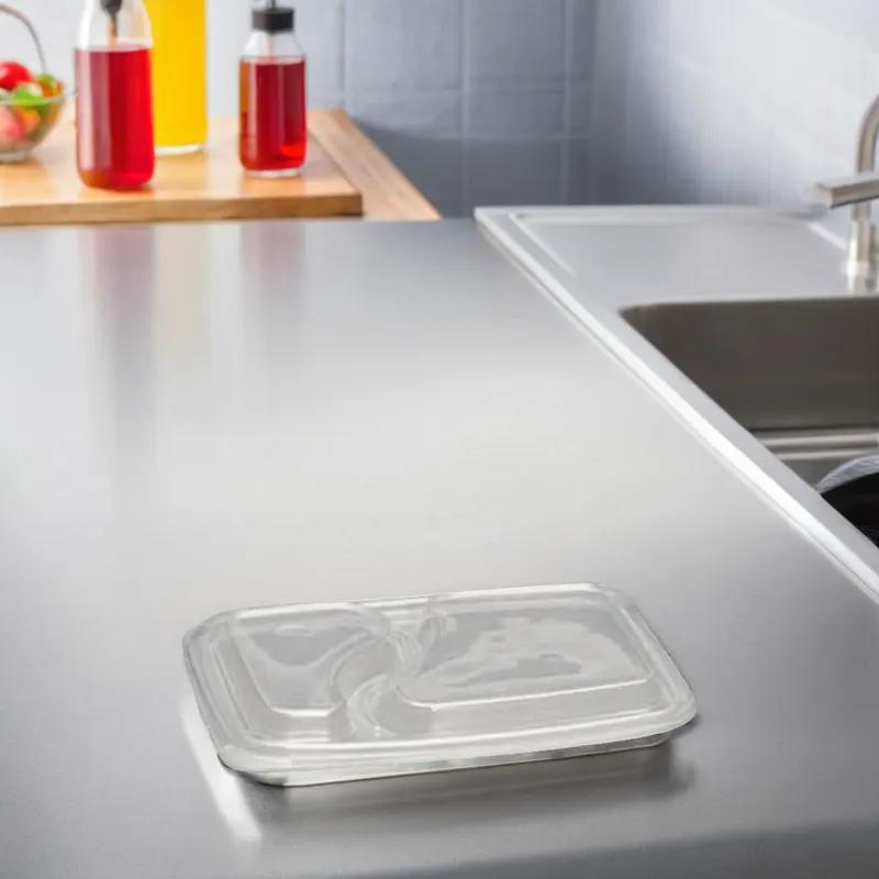 Lid Dome 0.625 IN PP Clear Rectangle For Container 300/Case