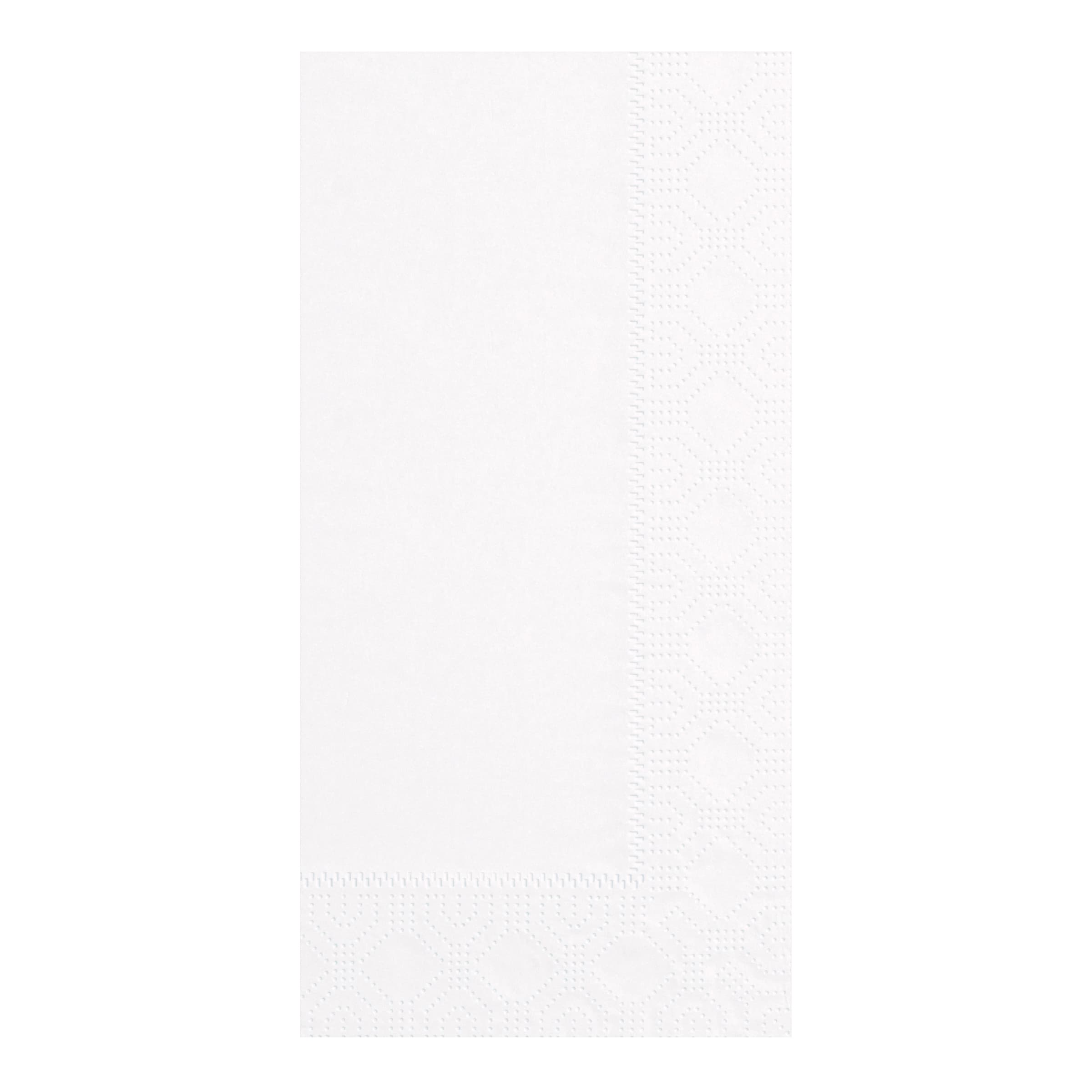 Dinner Napkins 15X17 IN White Regal Paper 2PLY 1/8 Fold Embossed 1000/Case